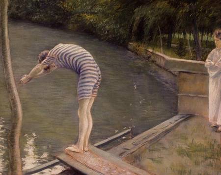 The Bather, or The Diver von Gustave Caillebotte