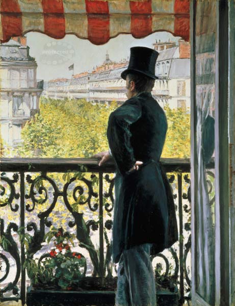 Man on A Balcony, Boulevard Haussmann von Gustave Caillebotte