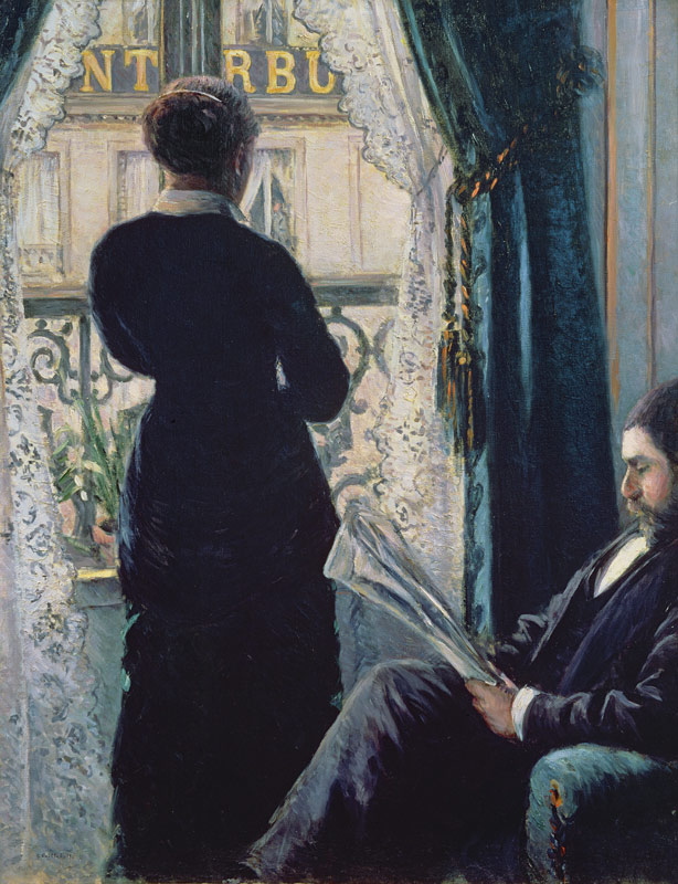 Inneres, Frau bei dem Fenster von Gustave Caillebotte