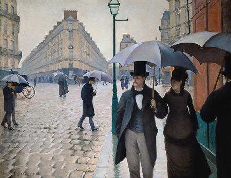 Straße in Paris bei Regen - Gustave Caillebotte