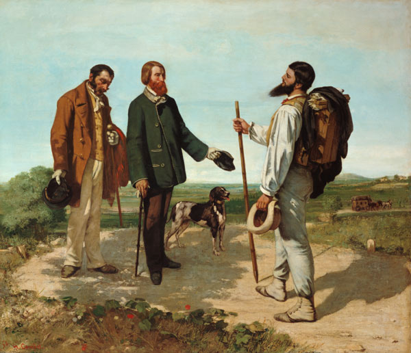 Die Begegnung (oder: Bonjour Monsieur Courbet) von Gustave Courbet