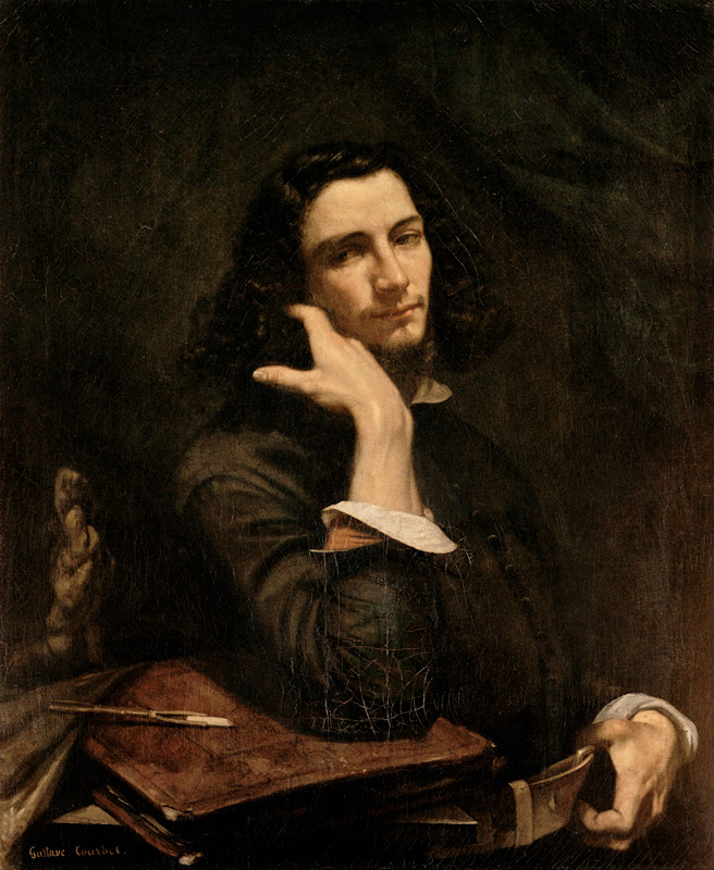 The Man with the Leather Belt. Portrait of the Artist von Gustave Courbet