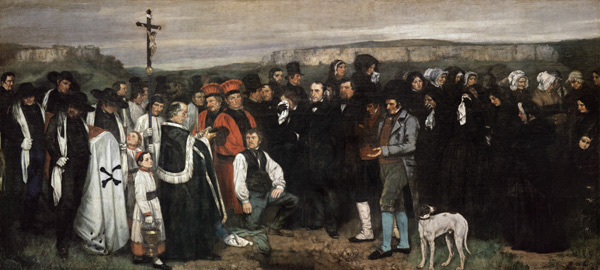 Ein Begräbnis in Ornans von Gustave Courbet