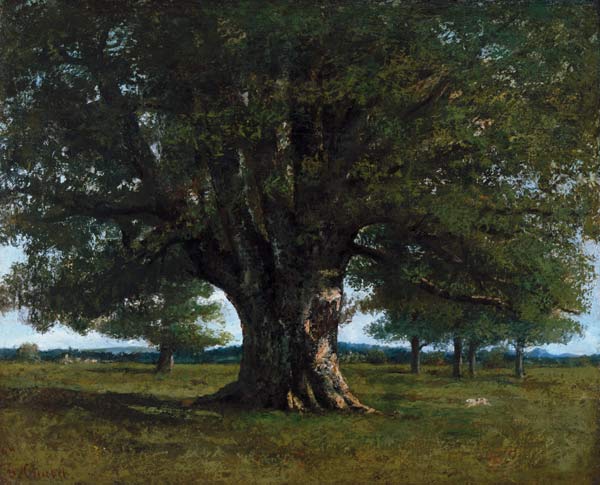 Le chêne de flagey (Le chêne de vercingétorix) von Gustave Courbet