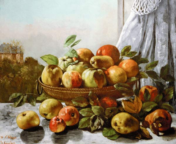 Früchte in einem Korb von Gustave Courbet
