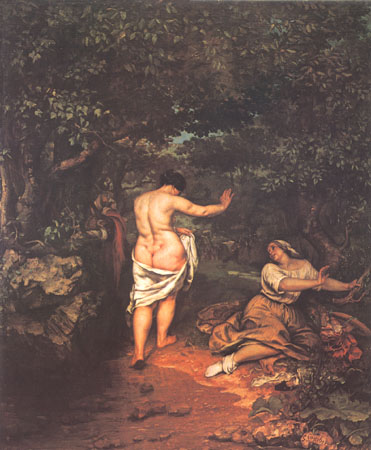 Les baigneuses von Gustave Courbet