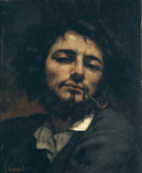 Selbstbildnis mit Pfeife von Gustave Courbet