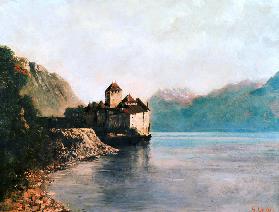 Schloß Chillon am Genfer See 1874