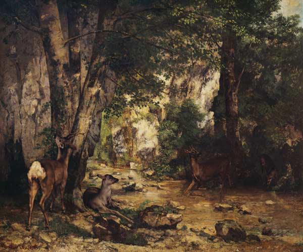 The Return of the Deer to the Stream at Plaisir-Fontaine 1866