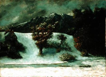 Winter Landscape With The Dents Du Midi von Gustave Courbet