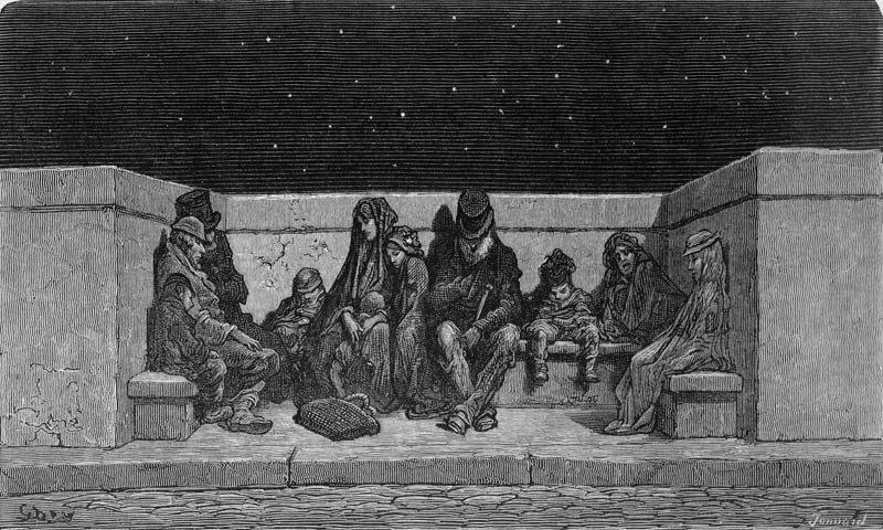 Asleep under the Stars, illustration from ''London, a Pilgrimage'' von Gustave Doré