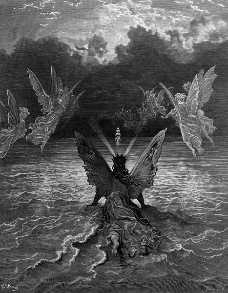 The ship continues to sail miraculously, moved by a troupe of angelic spirits, scene from ''The Rime von Gustave Doré