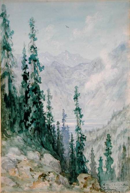 Mountainous landscape von Gustave Doré