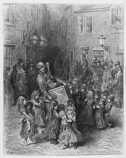 The Organ in the Court, illustration from ''London, a Pilgrimage'' von Gustave Doré