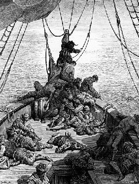 The sailors becalmed and tormented by thirst, scene from ''The Rime of the Ancient Mariner'' S.T. Co