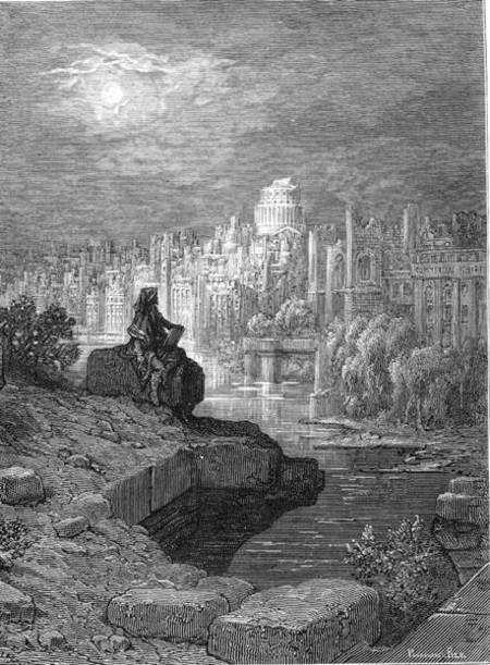 'The New Zealander' illustration from 'London: a Pilgrimage' by Blanchard Jerrold von Gustave Doré