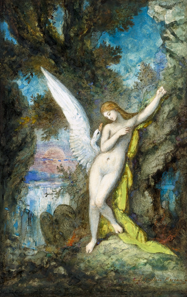 Leda und der Schwan von Gustave Moreau