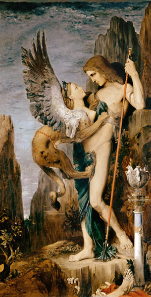 Ödipus und die Sphinx. von Gustave Moreau