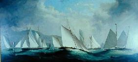Preparing for the Start, Dart Yacht Club Regatta 1868