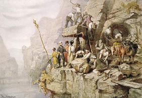 A Stone Quarry, 1833 (colour litho) 1780