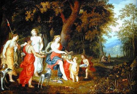Diana and Her Maidens, after the hunt von H. van Govaerts