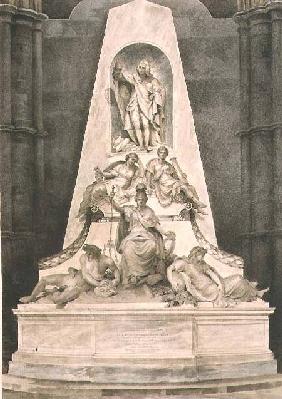 The Tomb of Lord Chatham, plate I from 'Westminster Abbey', engraved by Williamson and Thomas Suther 1812