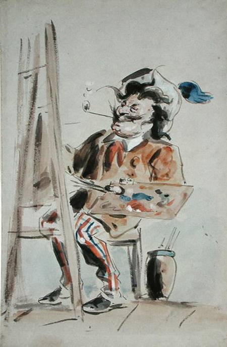 Caricature of an artist von Hablot Knight Browne