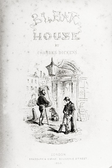 Title page of ''Bleak House'' Charles Dickens (1812-70) published by  1853 von Hablot Knight (Phiz) Browne