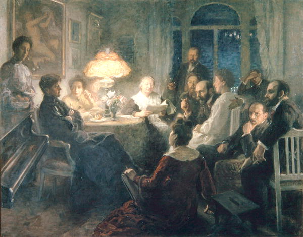 Friends, 1900-07 (oil on canvas)  von Hanna Pauli