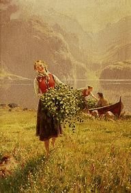 Frühling im Fjord. von Hans Dahl