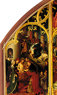 Basilikatafel San Paolo fuori le mura. Linke Tafel: Taufe des Saulus. von Hans Holbein der Ältere