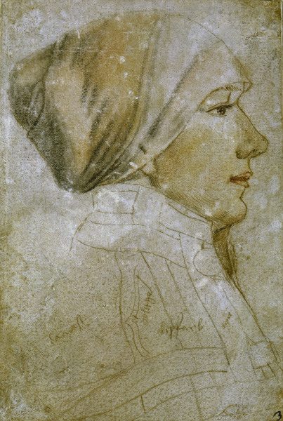Holbein t.Y., portrait of a woman von Hans Holbein der Jüngere