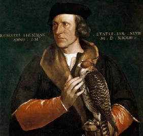 Bildnis Robert Chaseman mit Jagdfalken 1533