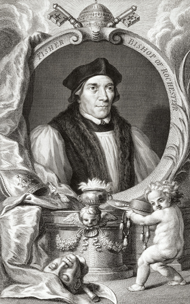 John Fisher, Bishop of Rochester; engraved by Jacobus Houbraken, c.1738-42 von Hans Holbein d.J. (Werkstatt)