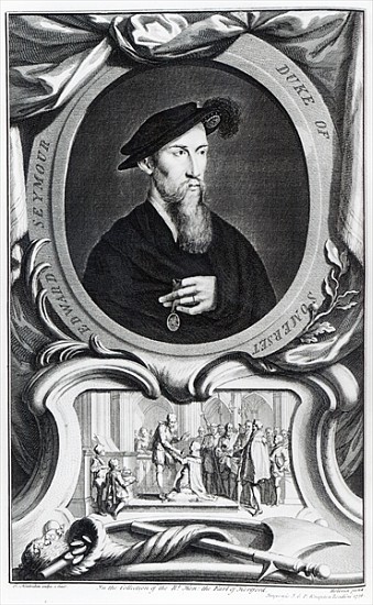Edward Seymour, 1st Duke of Somerset ; engraved by Jacobus Houbraken von Hans Holbein d.J. (Werkstatt)