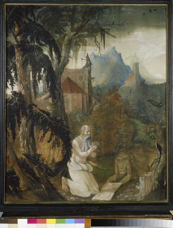 Der hl. Hieronymus in der Wildnis. von Hans Leu (Umkreis)