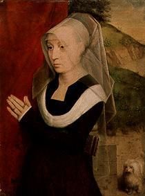 Bildnis einer betenden Frau. von Hans Memling