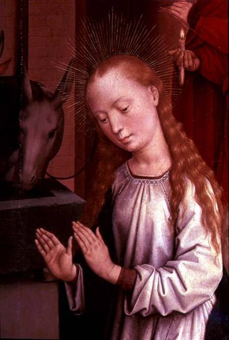 Detail of the Virgin from a Nativity Scene von Hans Memling
