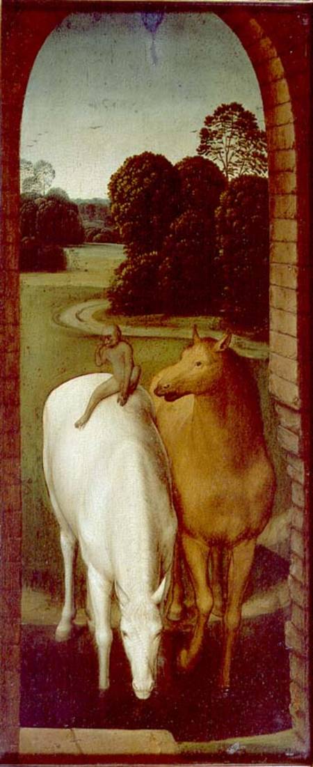 Two Horses in a Landscape von Hans Memling