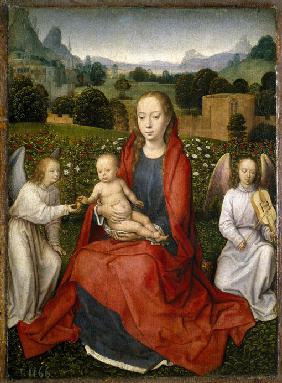 Madonna mit dem Kind und zwei Engel