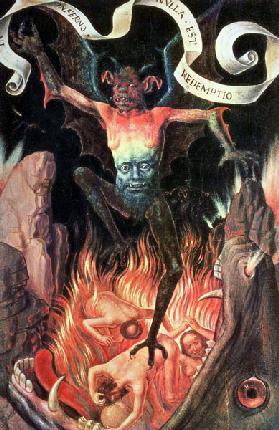 Hell, right hand panel from the Triptych of Earthly Vanity and Divine Salvation c.1485