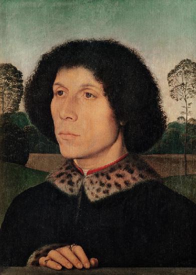 Portrait of a man against a landscape c.1470