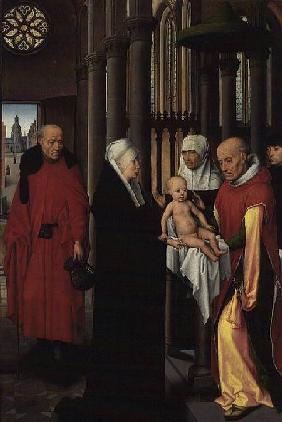 Adoration of the Magi: Right wing of triptych, depicting the Presentation in the Temple c.1470-72