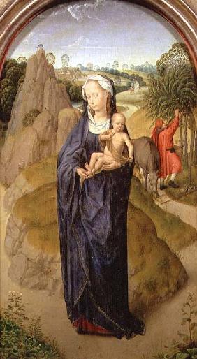 Die Jungfrau mit dem Kinde während der Flucht nach Ägypten 15.Jh.
