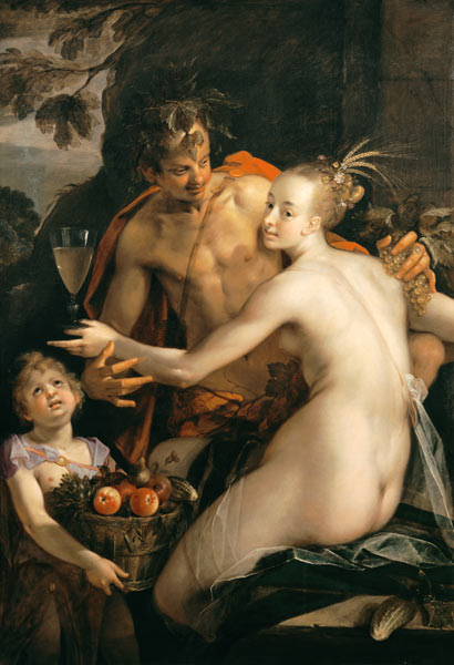 Bacchus, Ceres und Amor von Hans von Aachen