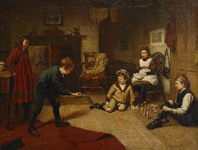 Interieur mit spielenden Kindern 1893