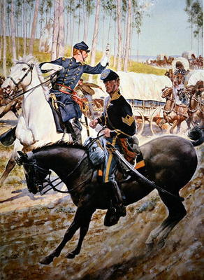 Federal Uniforms of the 1863: Cavalry Sergeant and Ordnance Officer (oil on canvas) von H.C. McBarron