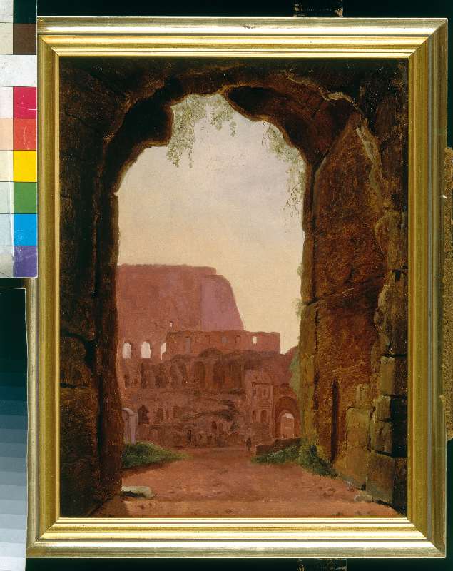Blick in das Colosseum zu Rom Studie von Heinrich Bürkel