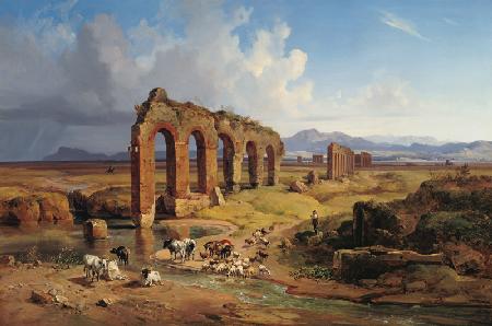 Campagnalandschaft mit Aquädukten 1840