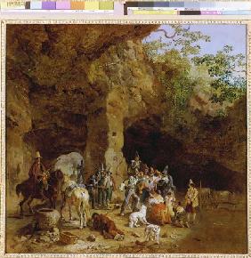 Räuberbande in den Abruzzen (Gefangennahme italienischer Briganten) 1830/32